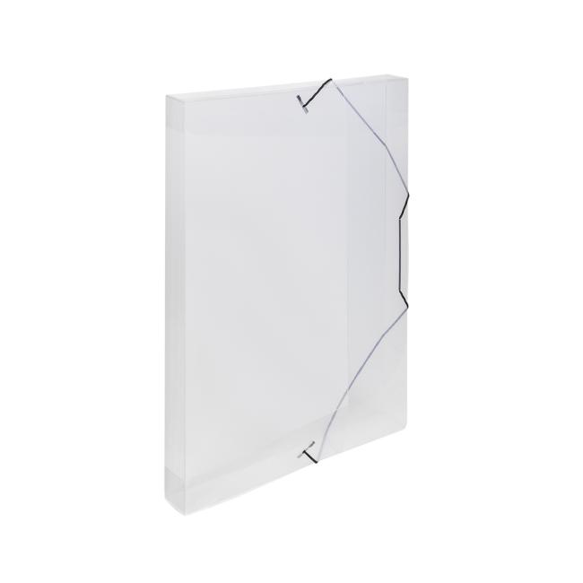 Plastová krabička s gumičkou PP priehľadná priehľadná lepenka