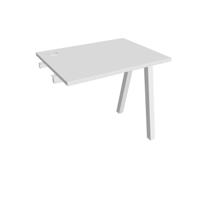 Work table UNI A, extendable. chain, 80x75.5x60 cm, white/white