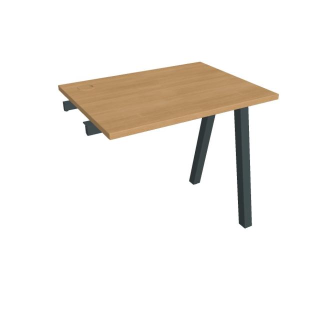 Work table UNI A, extendable. chain, 80x75.5x60 cm, oak/black