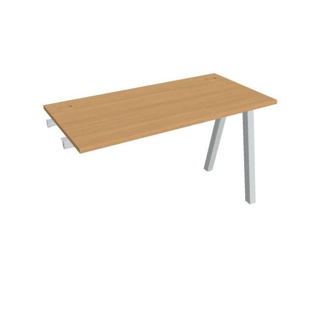 Work table UNI A, extendable. chain, 120x75.5x60 cm, beech/grey