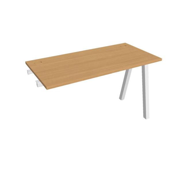 Work table UNI A, extendable. chain, 120x75.5x60 cm, beech/white