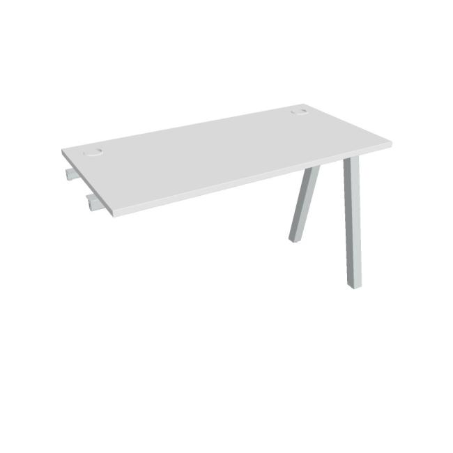 Work table UNI A, extendable. chain, 120x75.5x60 cm, white/grey