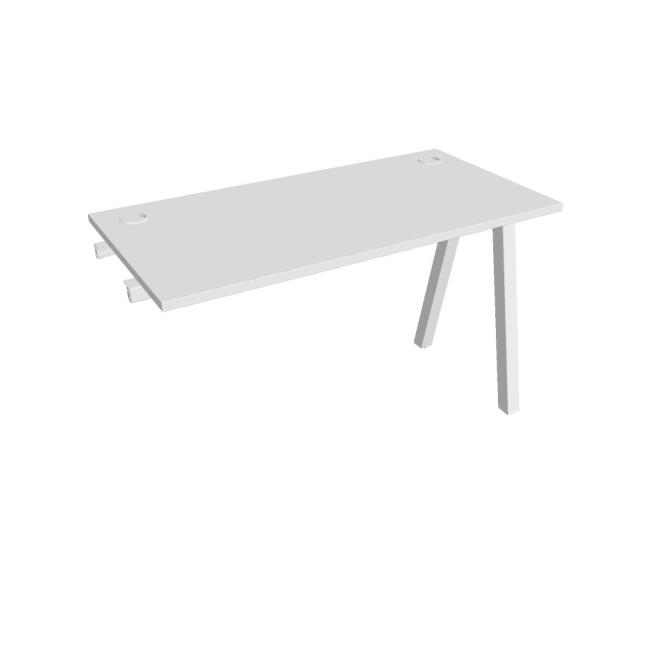 Work table UNI A, extendable. chain, 120x75.5x60 cm, white/white