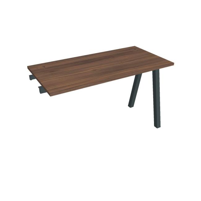 Work table UNI A, extendable. chain, 120x75.5x60 cm, walnut/black
