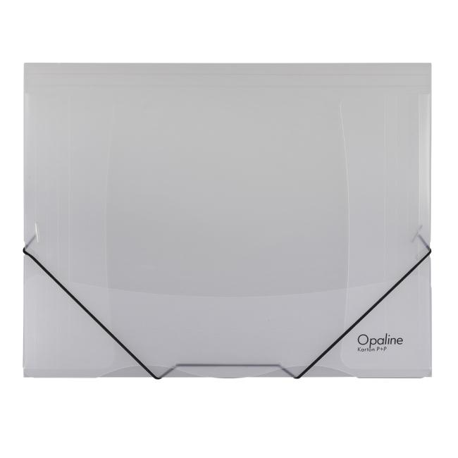 [KP259500] Plastic packaging with rubber band PP Opaline carton, clear