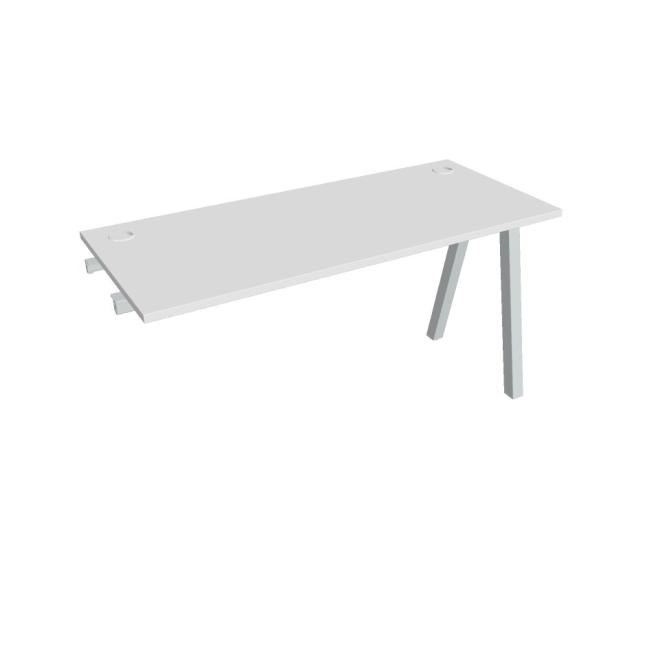 Work table UNI A, extendable. chain, 140x75.5x60 cm, white/grey