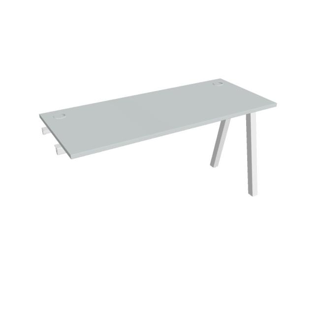 Work table UNI A, extendable. chain, 140x75.5x60 cm, grey/white