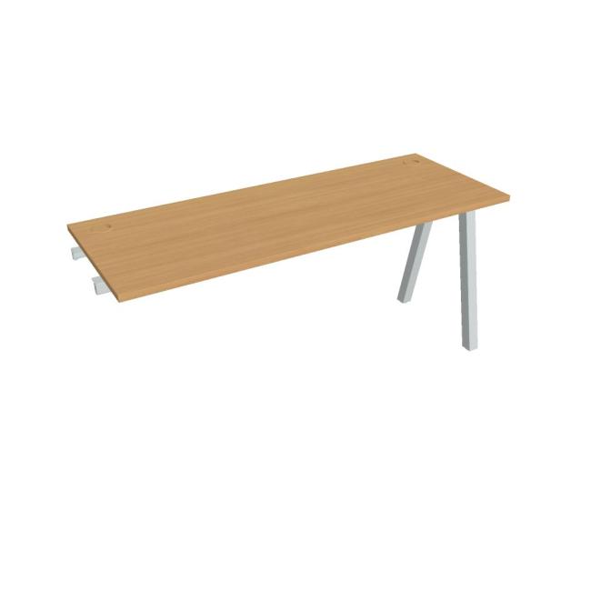 Work table UNI A, extendable. chain, 160x75.5x60 cm, beech/grey