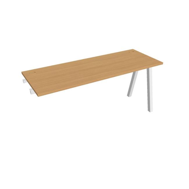 Work table UNI A, extendable. chain, 160x75.5x60 cm, beech/white