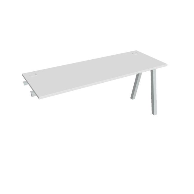 Work table UNI A, extendable. chain, 160x75.5x60 cm, white/grey