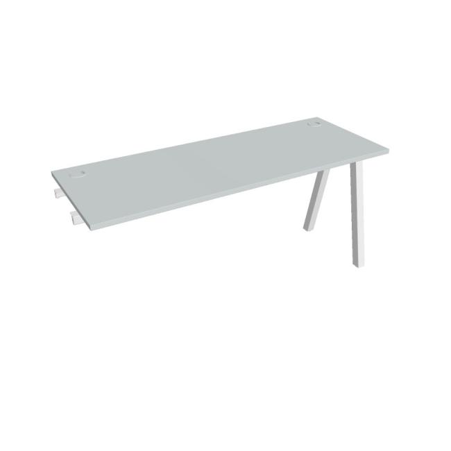 Work table UNI A, extendable. chain, 160x75.5x60 cm, grey/white
