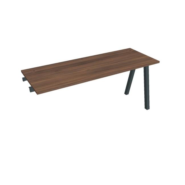 Work table UNI A, extendable. chain, 160x75.5x60 cm, walnut/black