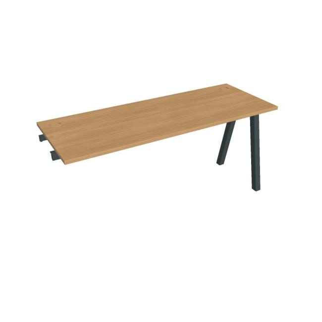 Work table UNI A, extendable. chain, 160x75.5x60 cm, oak/black
