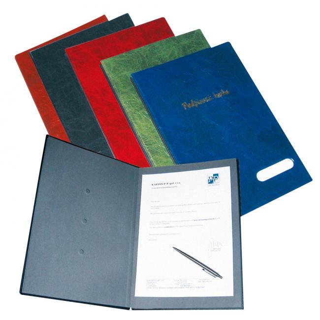 [KP720900] Plastic signature book 14 KARTON PP black