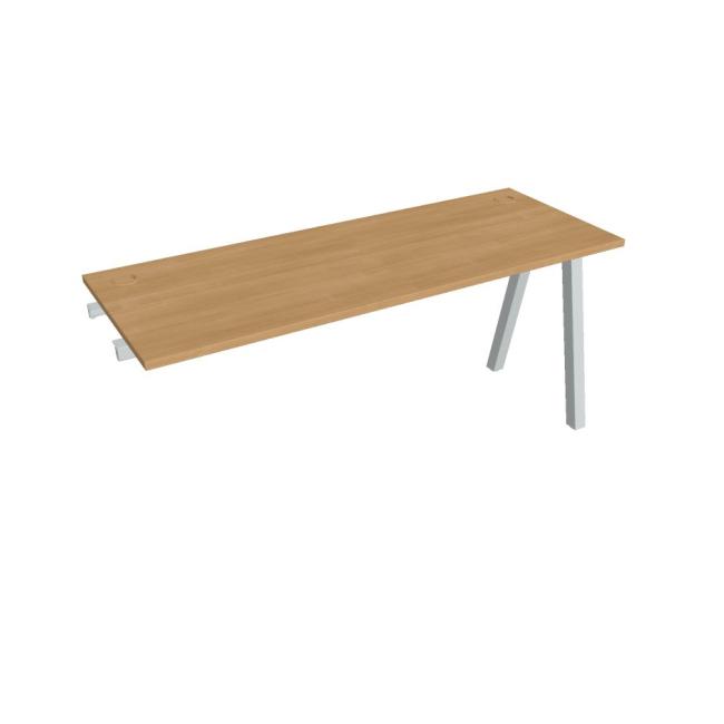 Work table UNI A, extendable. chain, 160x75.5x60 cm, oak/grey