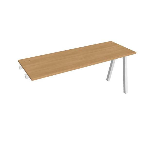 Work table UNI A, extendable. chain, 160x75.5x60 cm, oak/white