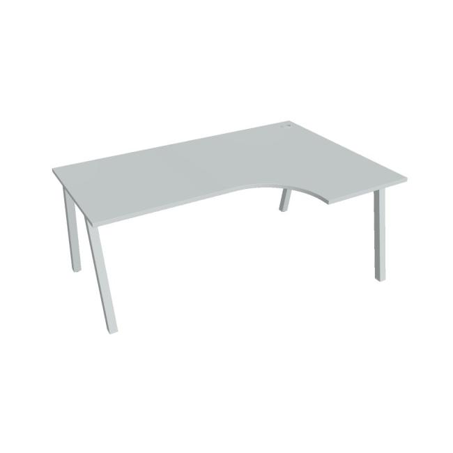 Work desk UNI A, ergo, left, 180x75.5x120 cm, gray/grey