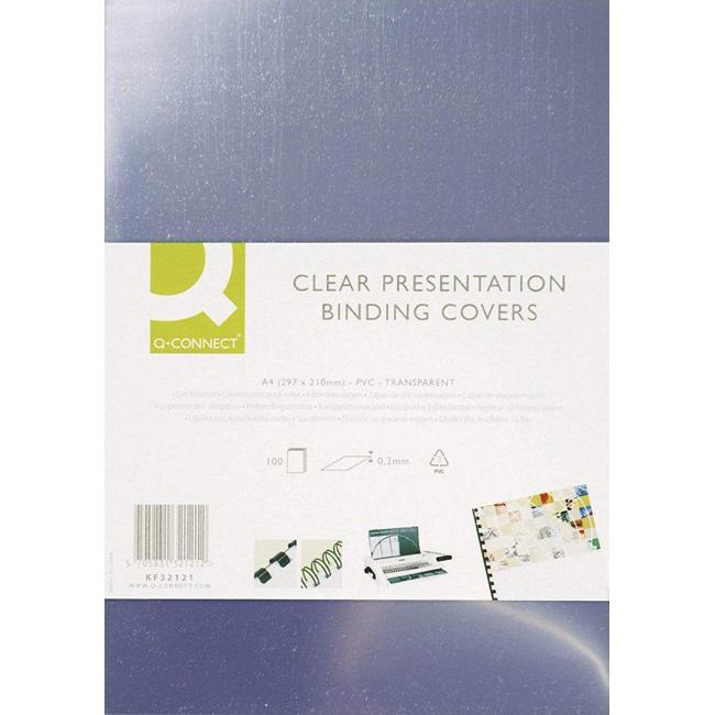 [LF020003] Plastic envelopes for ring binding Q-Connect A3 PVC 200mic clear