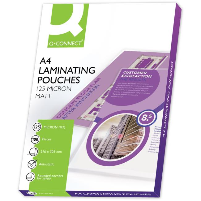 Q-Connect laminating film 216x303 A4 125mic. dull
