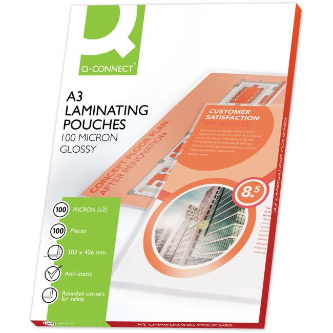 [LF303410] Q-Connect laminating films 303x426 /A3/100mic.