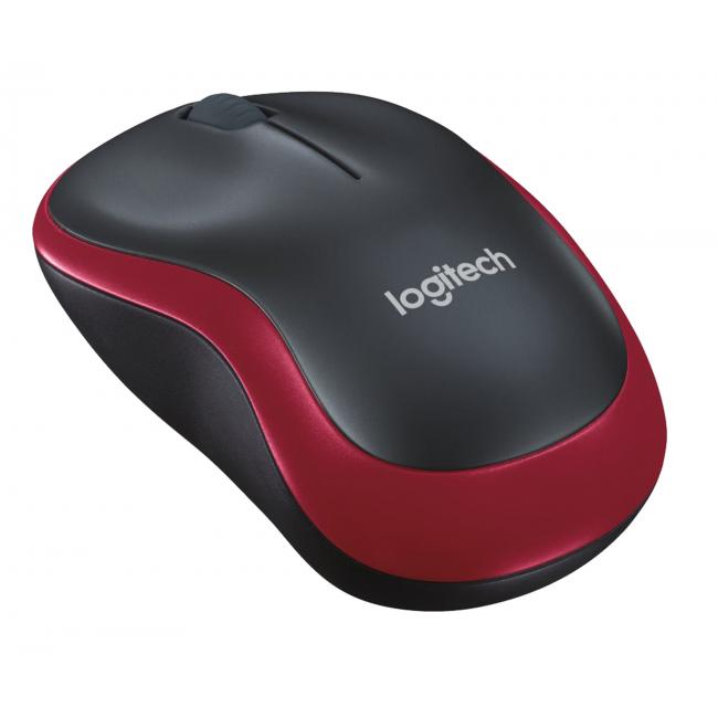 Mouse Logitech M185 red, wireless, optical