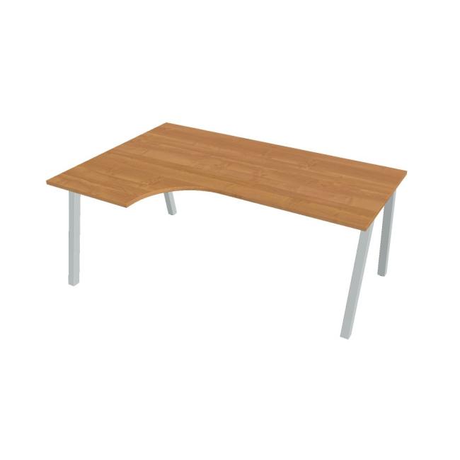 Work desk UNI A, ergo, right, 180x75.5x120 cm, alder/grey