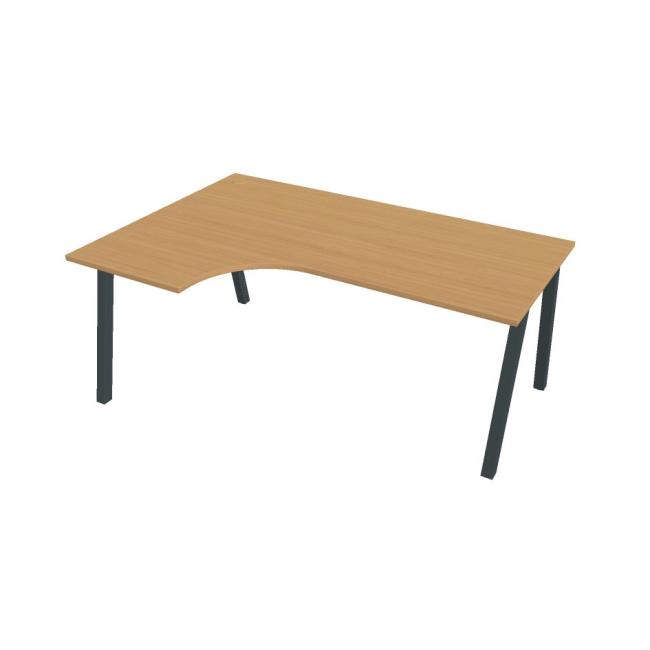 [ON920906] Work desk UNI A, ergo, right, 180x75.5x120 cm, beech/black