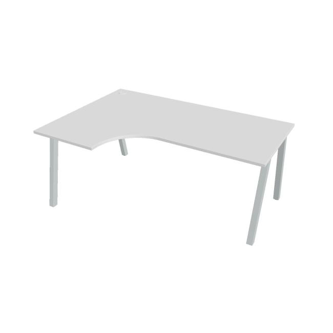Work desk UNI A, ergo, right, 180x75.5x120 cm, white/grey