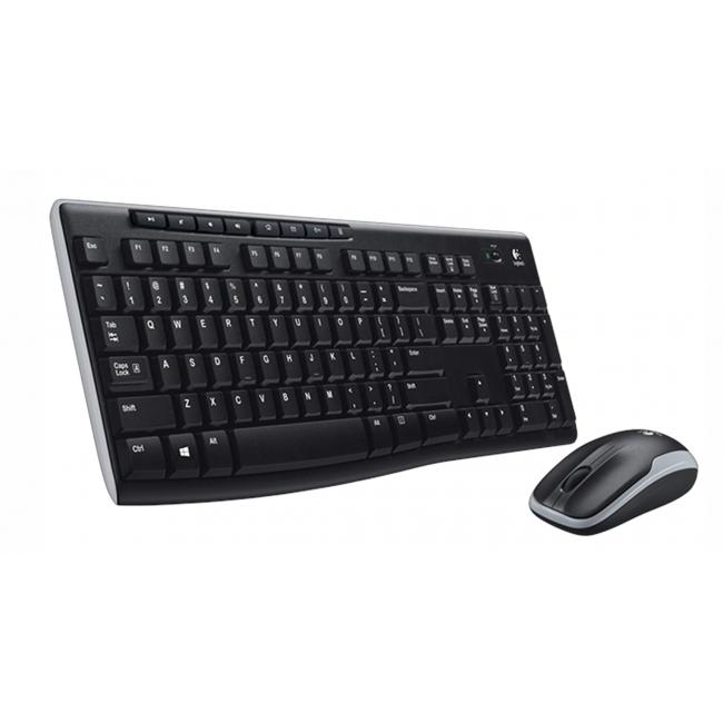Wireless keyboard set Logitech MK 270 + mouse, optical, USB, CZ/SK