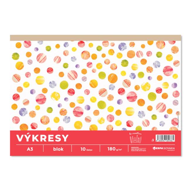 [OP531809] Výkresy 180g, A3, 10 ks v bloku, farba biela