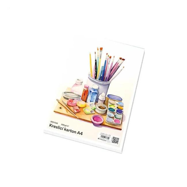 Drawing cardboard, 220g, A4 200 pcs