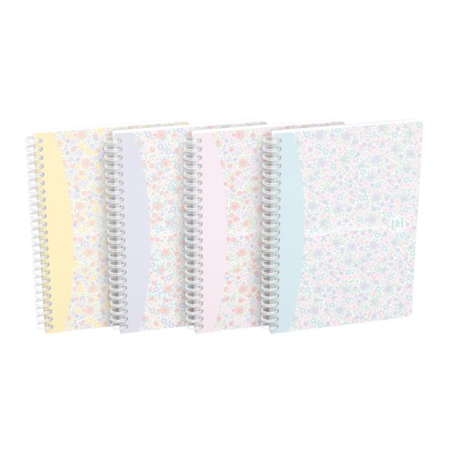 [OX079350] Block Oxford Floral, A5, 60 sheets, lined, mixed colors