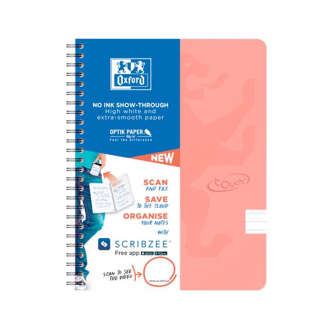 [OX079646] Pad Oxford Nordic Touch salmon, A5+, 70 sheets, lined