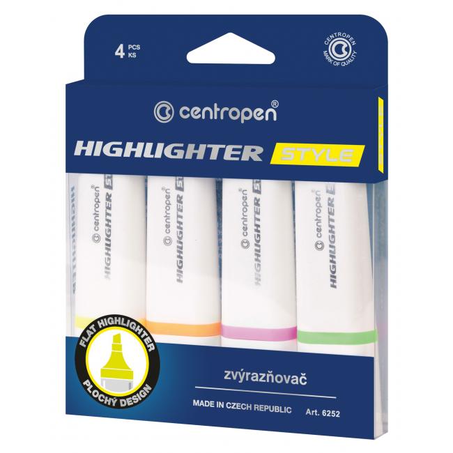 Set of highlighters Centropen STYLE 4f