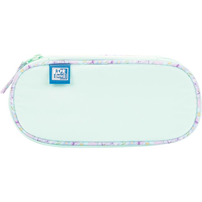 Pen case Etue Oxford Flowers green