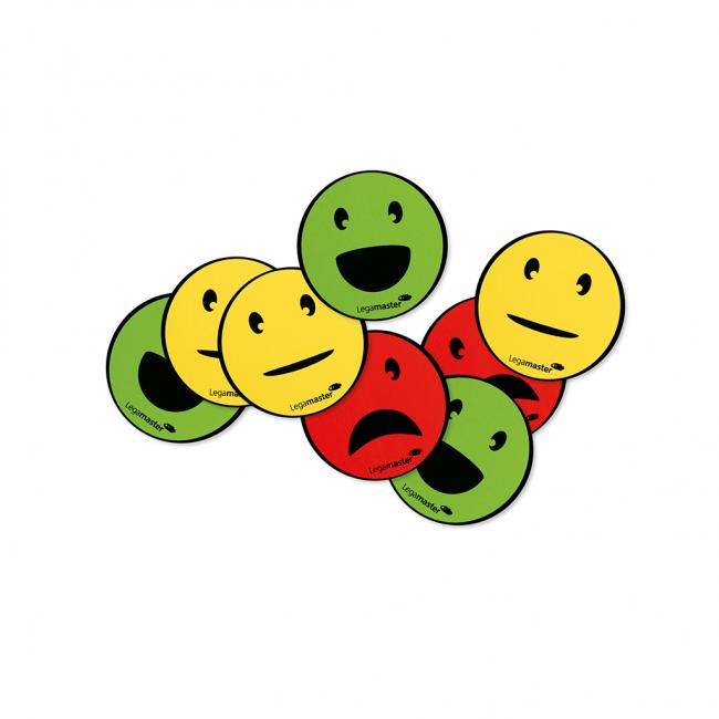 Emotikonové magnety s priemerom 50 mm, mix 6 ks