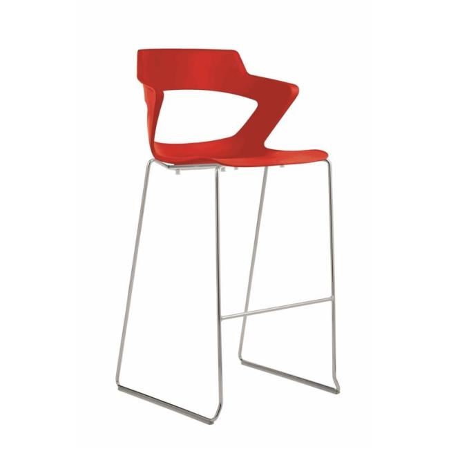 Bar stool Aoki Bar, red