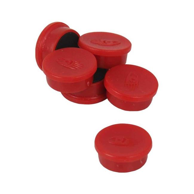 Magnet 20 mm red 10 pcs
