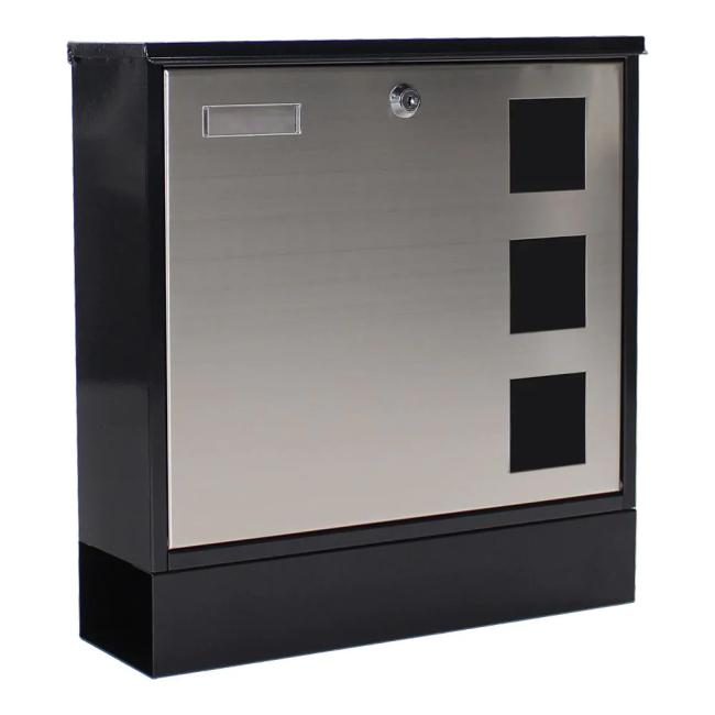 Mailbox Design Mailbox, stainless steel/black