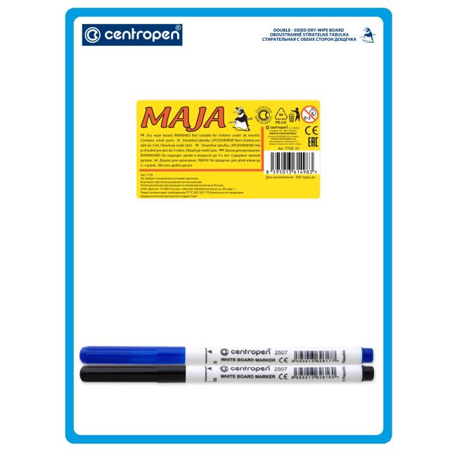[CE772900] Erasable table Maya + 2 markers 18x23cm