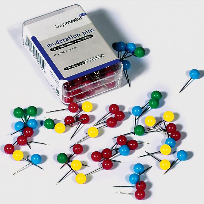 Legamaster kolíky okrúhle 6mm mix farieb 200 ks