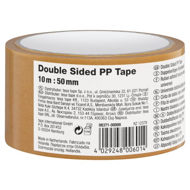 Double-sided adhesive tape without fabric 50 mm x 10 m
