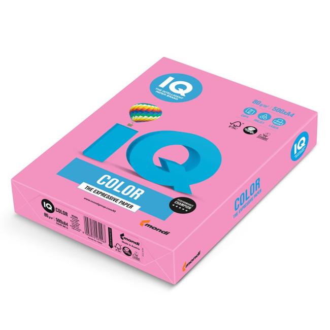 Colored paper IQ color neon pink NEOPI, A4, 80g