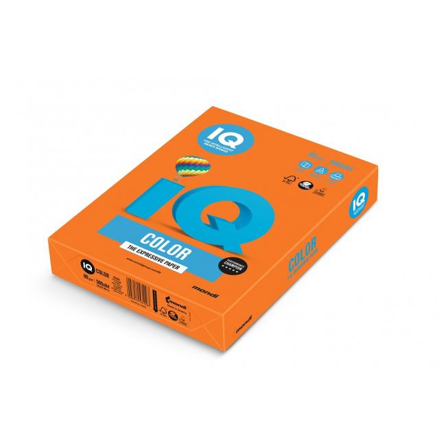 Color paper IQ color orange OR43, A4, 160g