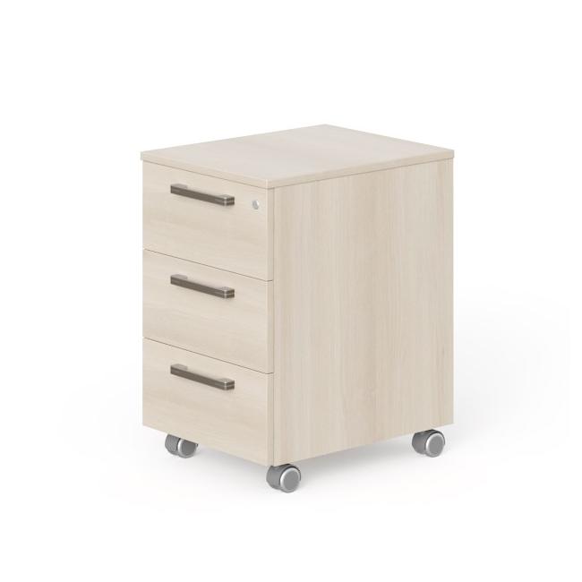 [LZ000600] Mobile container with 3 drawers Lenza Wels, 40.8x63.3x50.4cm, light agate
