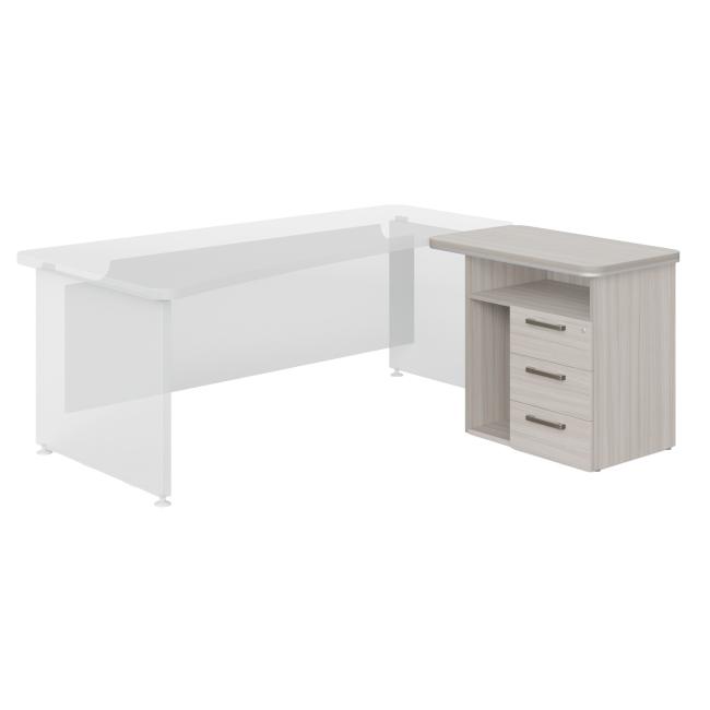 [LZ000721] Prístavný kontajner P 3 zásuvky Lenza Wels, PC výklenok, 90x76,2x55cm, naplavené drevo