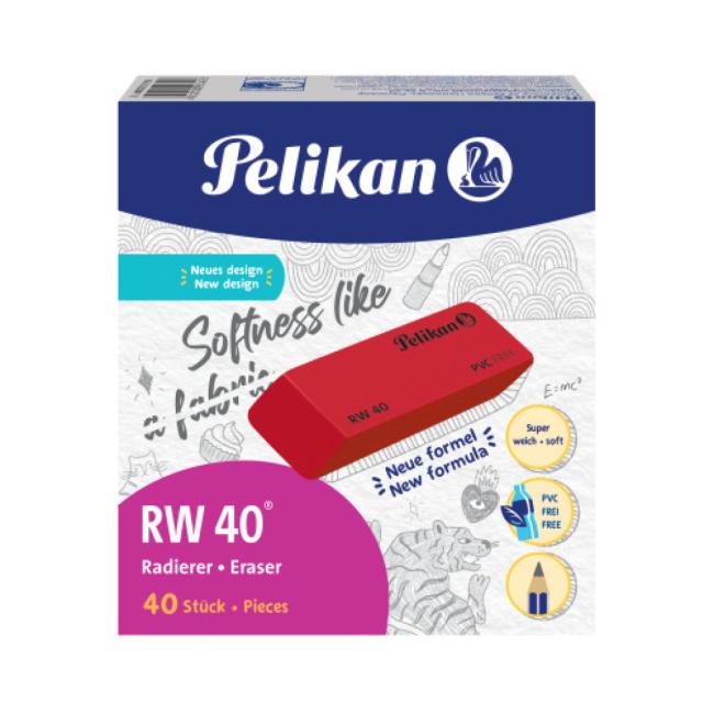[PE606127] Rubber without PVC Pelikan RW 40 red 40 pcs