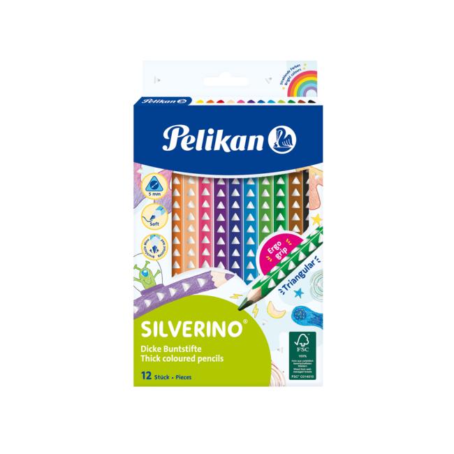 Pelikan Silverino triangular thick 12 pcs