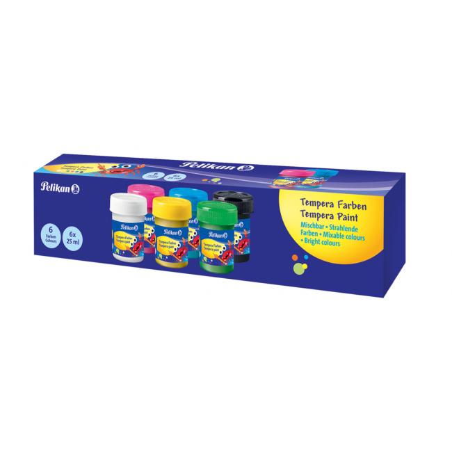 Pelikan tempera paints, 6 x 25ml