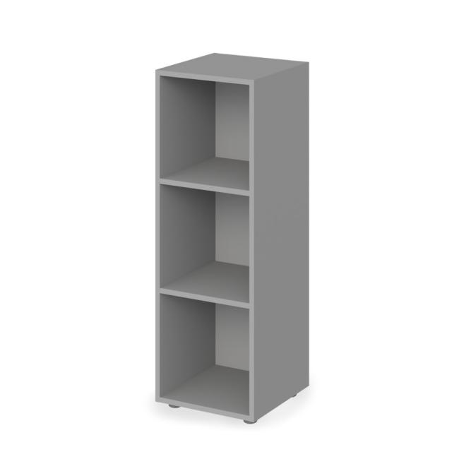 Medium open cabinet 2 shelves Lenza Wels, 39.9x119.5x40.4cm, gray